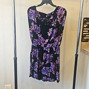 Free People floral black & purple dress